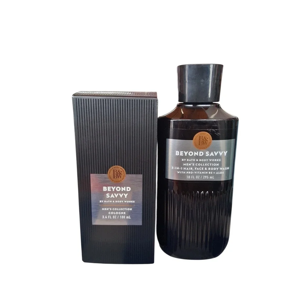 Bath & Body Works Men's Beyond Savvy 2pcs Bundle Skincare‎ Aroma Clean Western